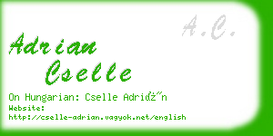 adrian cselle business card